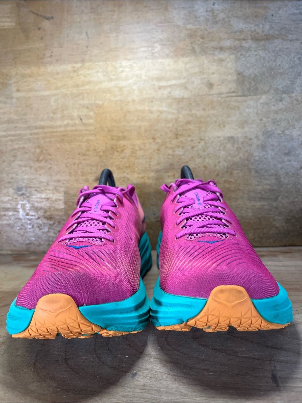 Hoka One One Rincon 3 Womens Size 9.5 Running Shoes Sneakers Phlox Pink Atlantis - Picture 2 of 13